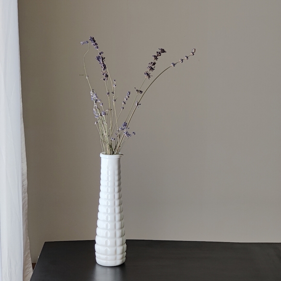 Vintage | EO Brody milk glass bud vase | geometric pattern - Picture 1 of 9